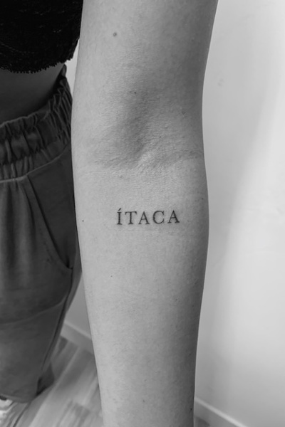 Tattoo lettering - Marina @mdeoceano
